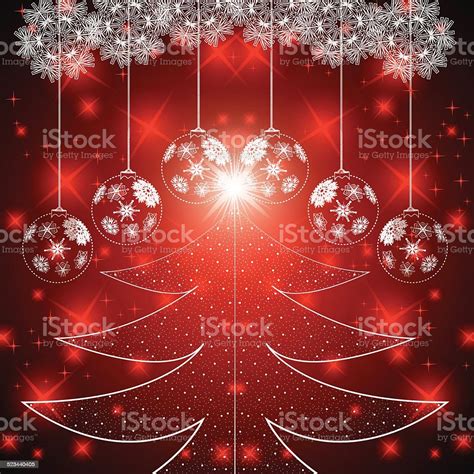 Abstract Winter Christmas Background With Ball Stock Illustration