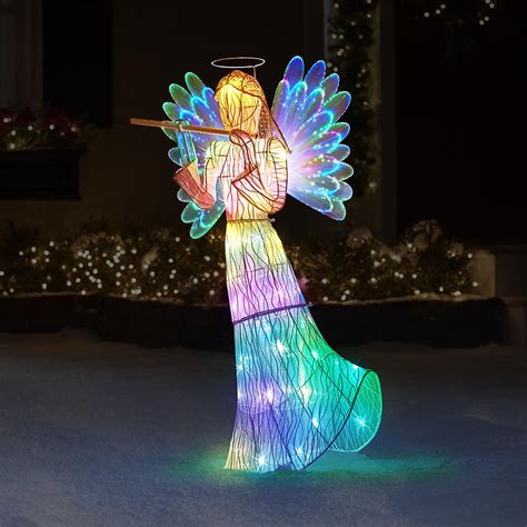 The Animated Fiber Optic Angel Hammacher Schlemmer