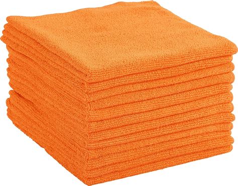 dri professional extra thick microfiber cleaning cloth 12 pack orange 16in x 16in