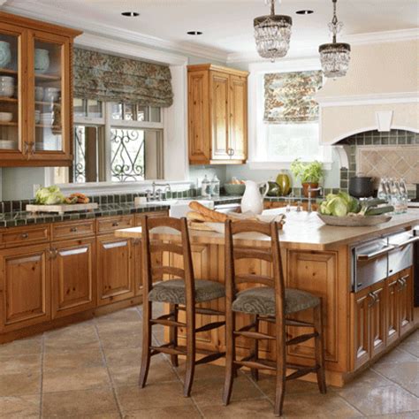Elegant Kitchens With Warm Wood Cabinets Traditional Home