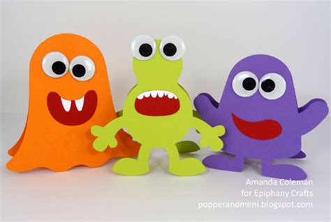 Popper And Mimi Googly Eyed Monster Cards With Epiphany Crafts Tutorial