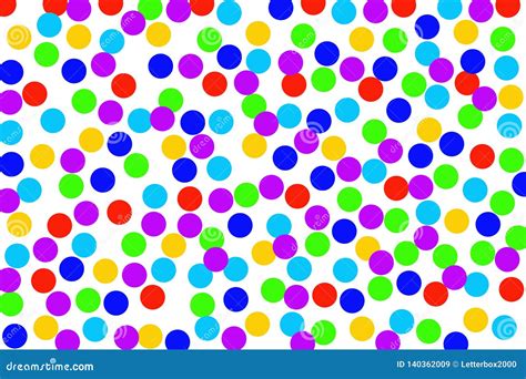 Multi Colored Circles On A White Background Stock Illustration