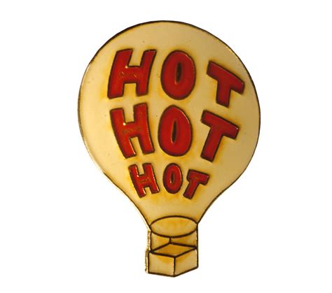 Hot Hot Hot Air Balloon Vintage Enamel Pin Lapel Badge T Etsy Balloons Small T Boxes