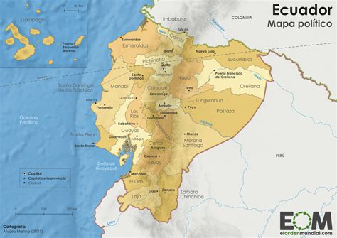 El mapa político de Ecuador Mapas de El Orden Mundial EOM