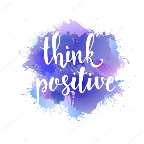 Think positive. typography poster. — Stock Vector © Fafarumba #105734104