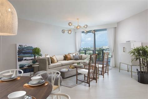 Modern Coastal Miami Condo Living Room Miami By Dkor Interiors