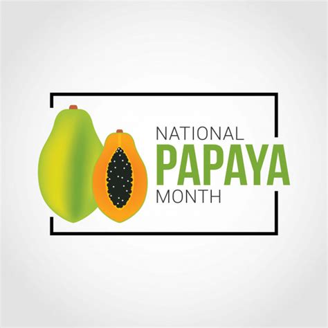Premium Vector National Papaya Month