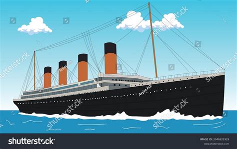 Illustration Titanic Ship Vector Art Stock Vector Royalty Free