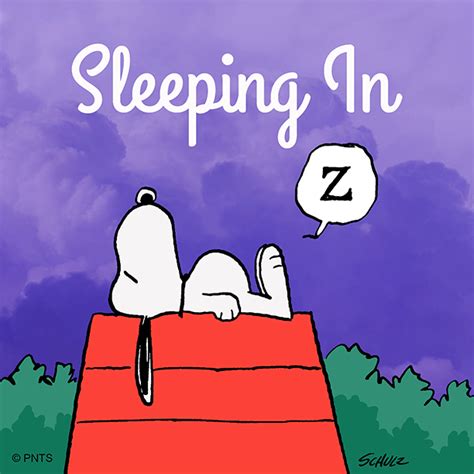 Peanuts On Twitter Sleeping In On A Day Off Peanuts Snoopy