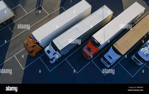 Aerial View Truck Parking Lot Hi Res Stock Photography And Images Alamy