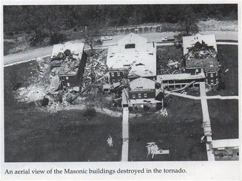 Here Is An Aerial View Of The Masonic Buildings On The Arkansas College