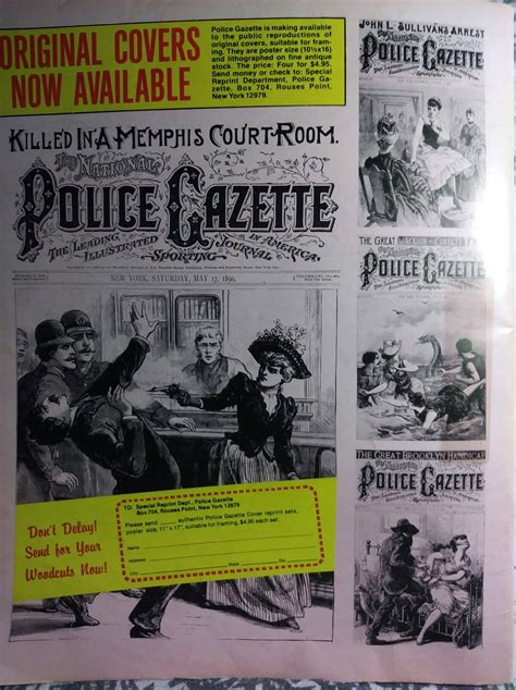 Vintage Police Gazette Magazine 1970s Stories Reprinted From Etsy