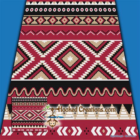 Native American Inspired Sc Throw Blanket Crochet Pattern Pdf Download