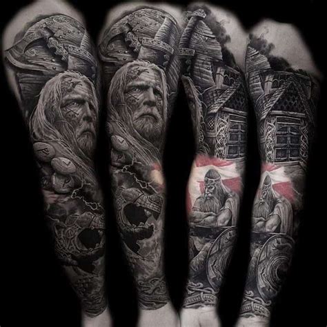 full arm tattoos cool forearm tattoos best sleeve tattoos wolf paw tattoos viking warrior