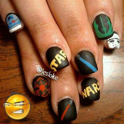 Star Wars Nail Art Light Saber R2d2 Storm Trooper Nail Designs