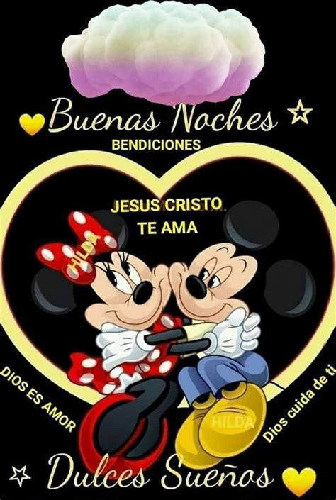 Buenas Noches Mickey Y Minnie Buenas Noches Amiga Frases Buenas