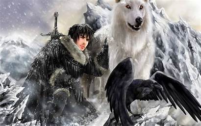 Thrones Jon Snow Wallpapers 1080p Desktop Wolf