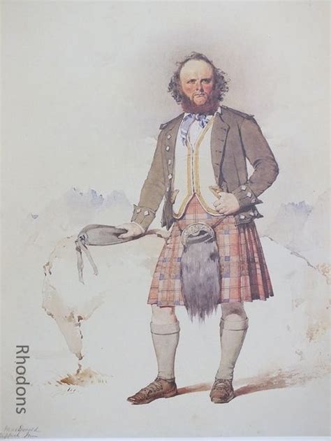 Angus Macdonell 19th Century Scottish Clansman Print By Kenneth Macleay