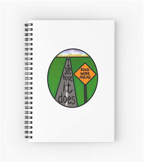 Road Work Ahead Vine Spiral Notebooks By Jamcraftco