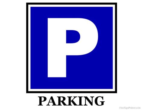 Printable Parking Sign Parking Signs Signs Printables