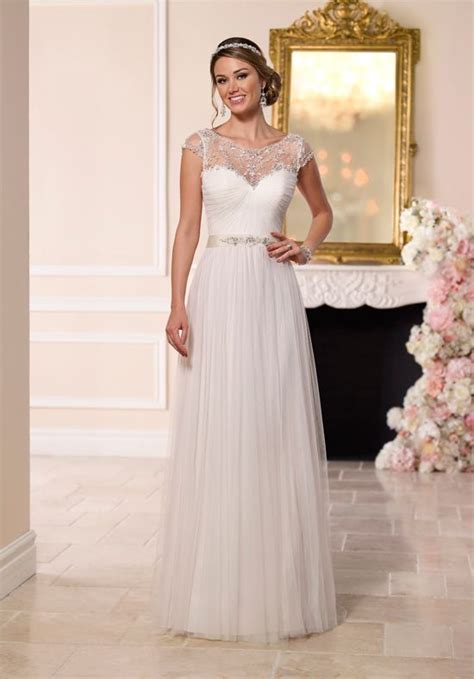 Stella York 6263 A Line Wedding Dress Grecian Wedding Dress Sheath