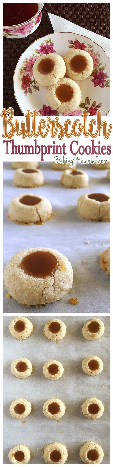 Then put these cookies on your list! Butterscotch Thumbprint Cookies - A classic shortbread ...