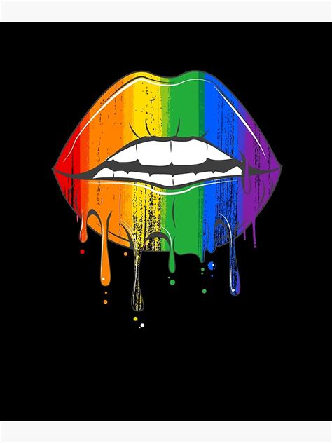 Rainbow Lips Poster For Sale By Freeuniqueeqaul Redbubble