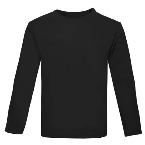 Baby And Toddler Blank Long Sleeve T Shirt In Black By
