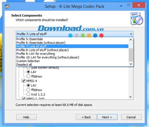 A free software bundle for high quality audio and video playback. K-Lite Mega Codec Pack 15.7.5 - Bộ giải mã Video