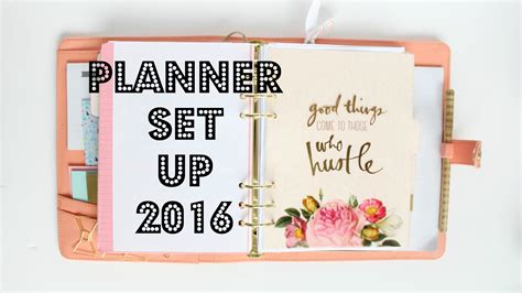Planner Set Up 2016 | Kikki.K Large Perforated Planner Peach | Planner set up, Planner set, Planner