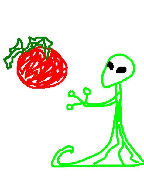 Alien And Tomato By Kaylazilla On Deviantart