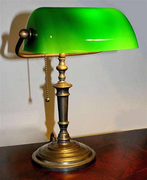 The Bankers Antique Lamp Is Handmade In England With Solid Oxidized