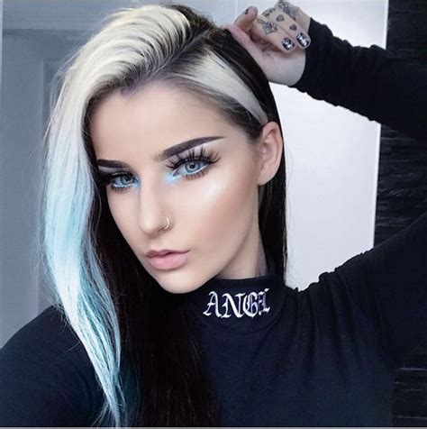 Tips to bleach blonde streak in hair. Pin by David Connelly on Bleach Blonde Hair w/Dark Roots ...