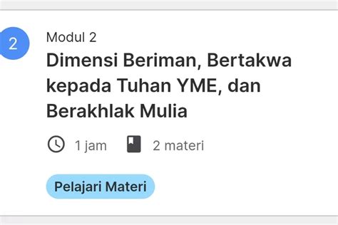 KUNCI JAWABAN MODUL PROFIL PELAJAR PANCASILA Soal Post Test Latihan Mandiri Platform Merdeka