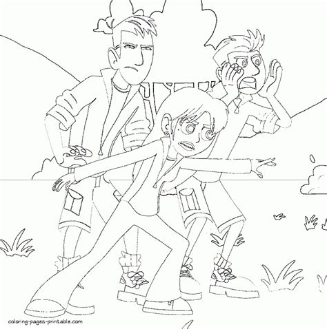 Kratts Wild Coloring Pages Printable Kratt Drawing Brothers Chris