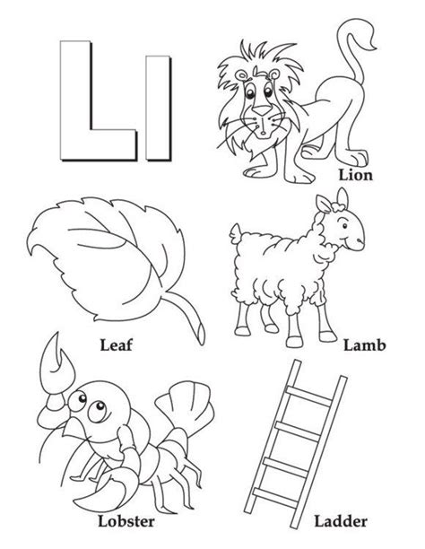 A fun way to review the alphabet and alphabetical ordering. Alphabet Coloring Pages Free Words Of L | Alphabet ...