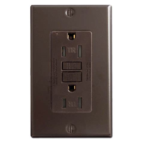 Gfi Decora Outlet 15a Tamper Resistant Brown Kyle Switch Plates