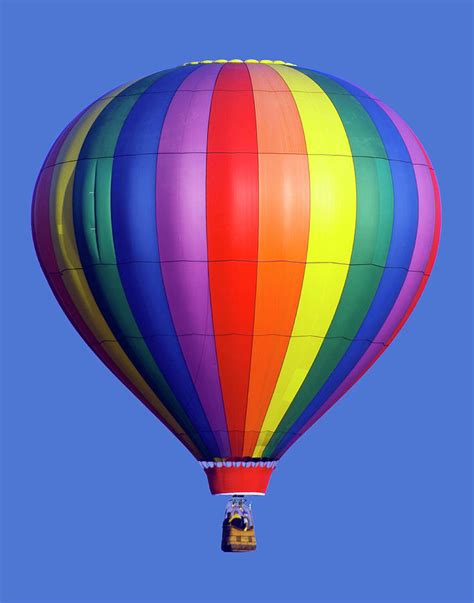 Rainbow Stripes On Hot Air Balloon By Gail Shotlander