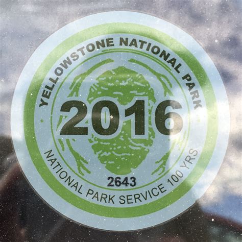 Download Parking Permit Sticker/Window Decal Yellowstone National ...