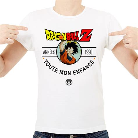 T Shirt Homme Blanc Années 90 Dragon Ball Z Ketshooop T Shirts