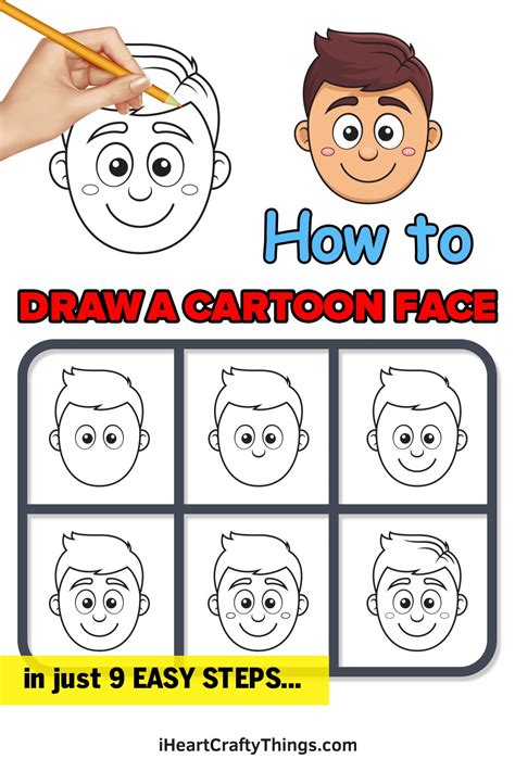 How To Draw A Cartoon Face — Step By Step Guide In 2021 Cartoon Faces