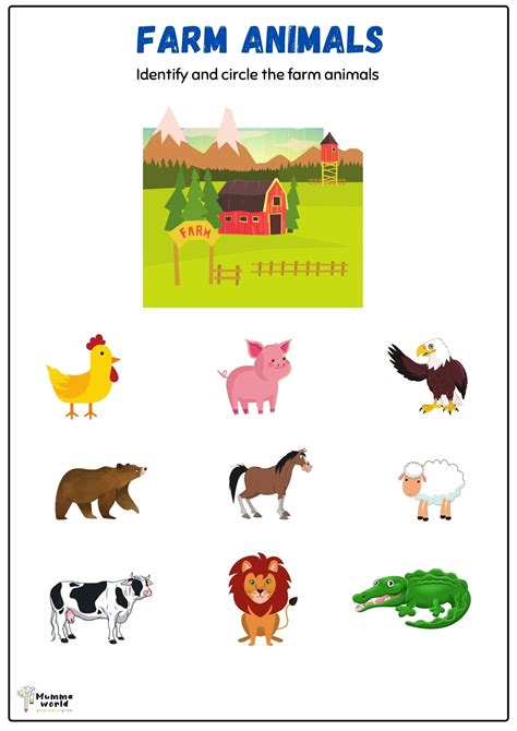 Farm Animals Worksheet Animal Woksheets Ukg Worksheets