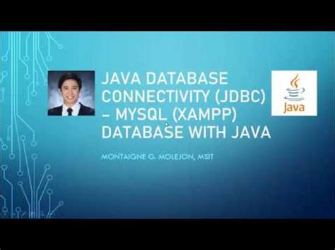 Java Database Connectivity Jdbc Connecting Java To Mysql Xampp