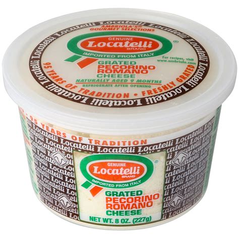 Locatelli Grated Pecorino Romano Cheese 8 Oz Grocery