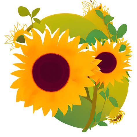 Kawaii Cute Sunflowers Studio Ghibli · Creative Fabrica