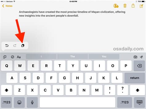 I know i highlight the prefered text but forgot what key i hit to paste. How to Copy & Paste on iPad