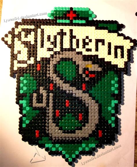 Slytherin Crest Harry Potter Hama Beads By Lywen Perler Bead Art