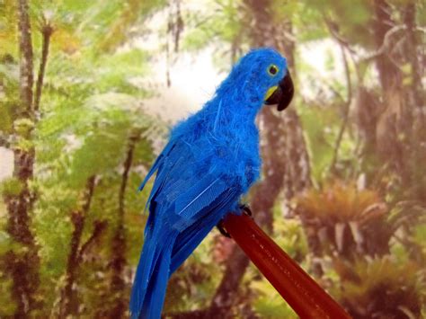 Malinikminiatures Mini Hyacinth Macaw Parrot