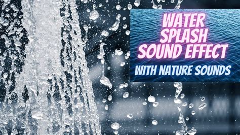 Nature Sounds With Water Splash Sound Effect Youtube