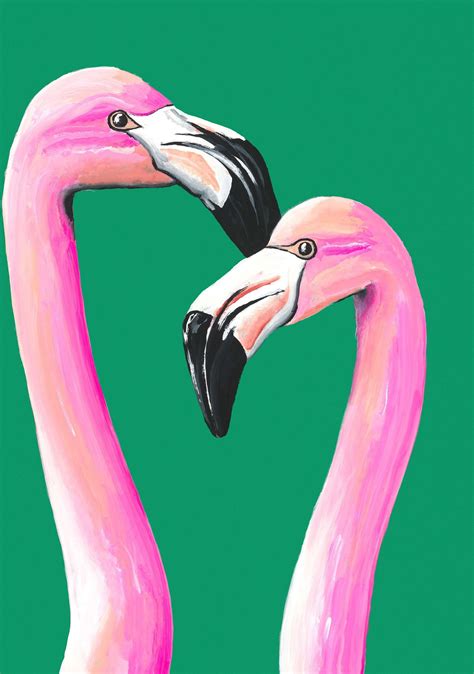 Two Flamingoes Henry Fraser Art